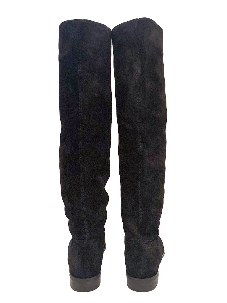Gianni Bini Black Suede Knee High Riding Boots "Love-It" Flat Low Heel Sz 9m — image 3 of 8